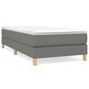 vidaXL Boxspringbettgestell Dunkelgrau 90x200 cm Stoff