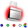 vidaXL RGB Dunstabzugshaube LED 60 cm Edelstahl und Hartglas