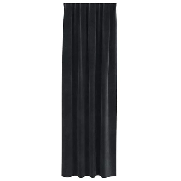 vidaXL Verdunkelungsvorh&auml;nge 2 pcs Schwarz 140 x 260 cm Samt