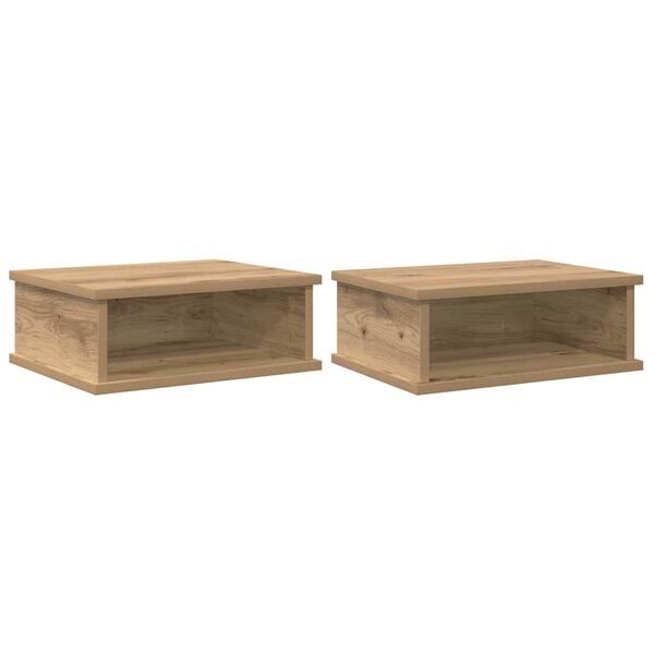 vidaXL Nachttisch 2 pcs Artisan-Eiche 40 x 31 x 15 cm Holzwerkstoff