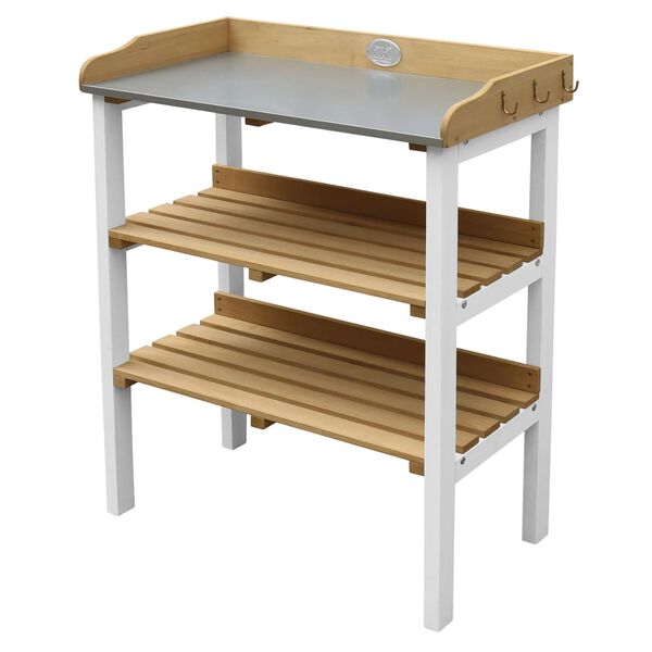 AXI G&auml;rtnertisch mit 2 Ablagefl&auml;chen Braun und Wei&szlig;