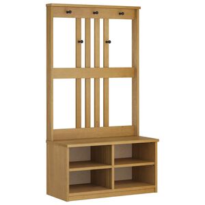 vidaXL Garderobenst&auml;nder SANDNES 87x40x159,5cm Massivholz Kiefer