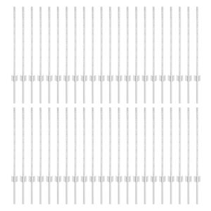 vidaXL Eingebetteter Zaunpfosten 44 Stk. Silber 120 cm