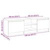 vidaXL TV-Schrank mit LED-Leuchten Hochglanz-Wei&szlig; 120x30x36 cm