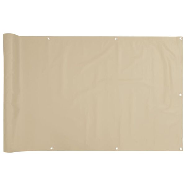 vidaXL Balkon-Sichtschutz Beige 75x500 cm Oxford-Gewebe