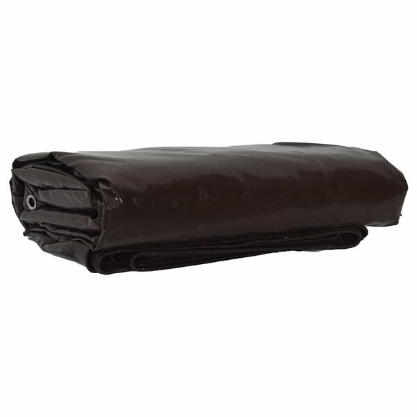 vidaXL Plane 650g / m&sup2; Braun 5 x 5 m Canvas mit PVC-Beschichtung