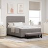 vidaXL Boxspringbett mit Matratze Taupe 140 x 190 cm Stoff
