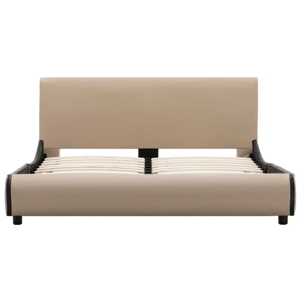 vidaXL Bettgestell Cappuccino-Braun Kunstleder 120x200 cm