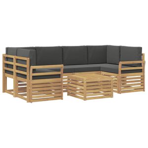 vidaXL Outdoor-Sofagarnitur 7 stk. Wei&szlig; und Anthrazit Polyester