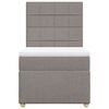vidaXL Boxspringbett mit Matratze Taupe 90x190 cm Stoff