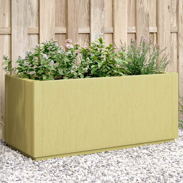 vidaXL Gartenblumenbox Gr&uuml;n 80 x 36 x 35 cm PP