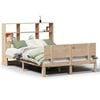 vidaXL Massivholzbett mit Regal ohne Matratze 140x190 cm Kiefer