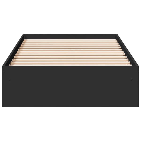 vidaXL Bettgestell mit Schubladen Schwarz 90x200 cm Holzwerkstoff