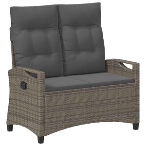 vidaXL Gartenbank mit Kissen Grau und Dunkelgrau 105 x 60 x 112 cm