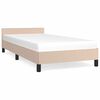 vidaXL Bettgestell mit Kopfteil ohne Matratze Cappuccino 90x190 cm