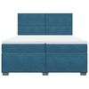 vidaXL Boxspringbett mit Matratze Blau 200x200 cm Samt