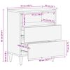 vidaXL Nachttisch Mehrfarbig 50 x 33 x 60 cm Massivholz Mango