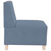 vidaXL Modulares Armfreies Sofa 3 pcs Blau 55 x 74 x 82 cm Cordstoff