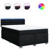 vidaXL Boxspringbett mit Matratze Schwarz 140x190 cm Stoff