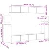 vidaXL 8-tlg. TV-Schrank-Set Weiß Holzwerkstoff