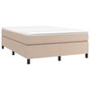 vidaXL Boxspringbett Matratze Cappuccino-Braun 140x200cm Kunstleder