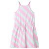 vidaXL Kinderkleid mit Kordelzug &Auml;rmellos Rosa 116