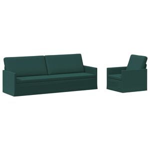 vidaXL Sofa-Set 2 pcs Dunkelgr&uuml;n Stoff