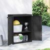 vidaXL Gartenschrank Schwarz 65x37x85 cm PP