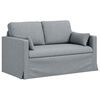 vidaXL Sofa 120cm 2 pcs Hellgrau Metall