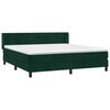 vidaXL Boxspringbett mit Matratze Dunkelgr&uuml;n 180x200 cm Samt