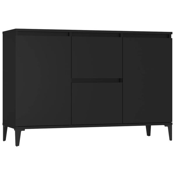 vidaXL Sideboard Schwarz 102x35x70 cm Holzwerkstoff