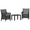 vidaXL Lounge-Set mit Kissen 3 pcs Anthrazit PP