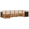 vidaXL Ecksofa Set 6 pcs Natur Massivholz Akazie