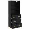 vidaXL Highboard Schwarz Eichen-Optik 69,5 x 32,5 x 180 cm