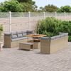 vidaXL Garten-Sofa-Set 11 pcs Beige Poly-Rattan