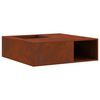 vidaXL Feuerstelle Rostoptik 100 x 100 x 30 cm Wetterfeststahl