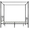 vidaXL Himmelbett-Gestell Schwarz Metall 200 x 200 cm