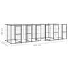 vidaXL Outdoor-Hundezwinger Stahl mit &Uuml;berdachung 14,52 m&sup2;