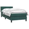 vidaXL Boxspringbett mit Matratze Dunkelgrün 100x210 cm Samt