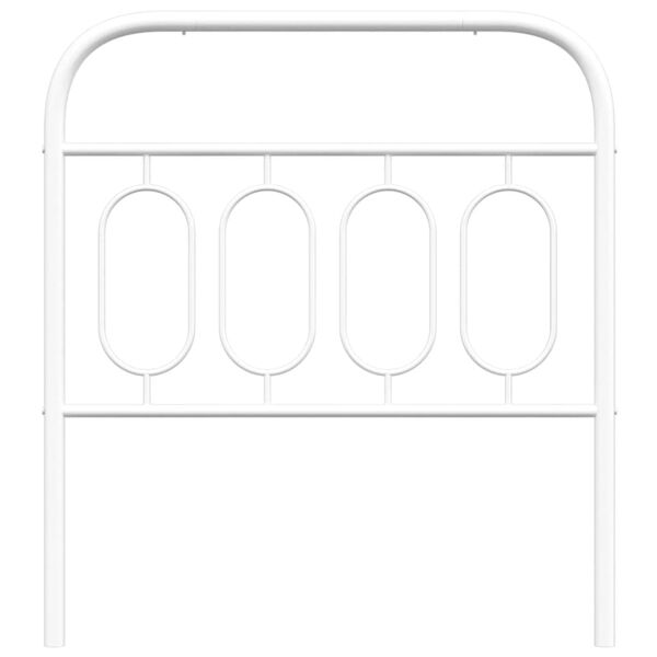 vidaXL Kopfteil Metall Wei&szlig; 80 cm