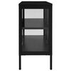 vidaXL Sideboard Schwarz 70x35x70 cm Stahl und Glas