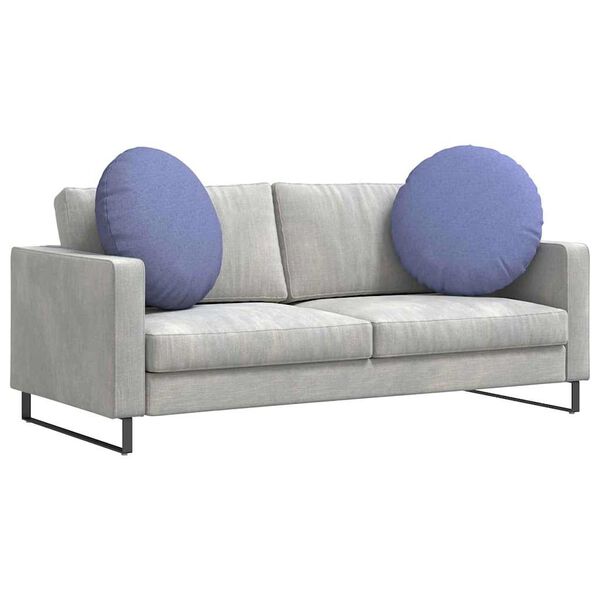 vidaXL Sitzkissen 2 pcs Jeans blau &Oslash;80 x 29 cm Stoff