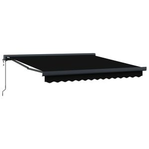 vidaXL Ausziehbare Markise Schwarz 300 x 250 x 165 cm Stoff und Metall