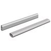 vidaXL Kleiderstange 2 stk. Silber 264 x 15 x 29 mm Aluminiumlegierung
