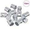 vidaXL M&ouml;belzylinder-Mutter 12 pcs Zink-beschichtet M6 x 13 mm Eisen