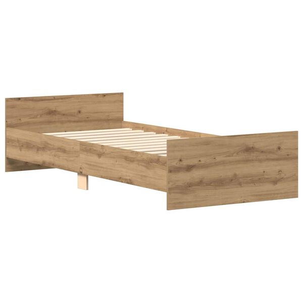 vidaXL Bettgestell ohne Matratze Artisan-Eiche 100x200cm Holzwerkstoff