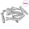 vidaXL Kopfschraube 12 pcs Silber M7 x 40 mm Stahl