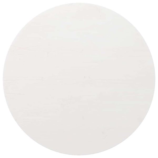 vidaXL Tischplatte Wei&szlig; &Oslash;80x2,5 cm Massivholz Kiefer