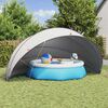 vidaXL Pool-Dome Grau und Orange 592 x 590 x 275 cm