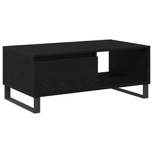 vidaXL Couchtisch Schwarz Eichen-Optik 90 x 50 x 36,5 cm Holzwerkstoff